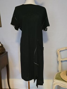 Yoshi Kondo Sophia Knit Linen Blend Tunic Column Dress